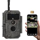 GardePro X20 4G LTE Wildkamera mit SIM-Karte und App, 32MP 1296P H.265 Video, No Glow Nachtsicht...