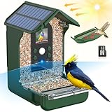 Cozion Vogelfutterspender mit Kamera, Vogelfutterstation mit Solarenergie, Vogelhäuschen mit Kamera...